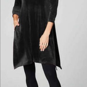 J Jill ( pure jill) collection silver gray, velvet dress, size M petite